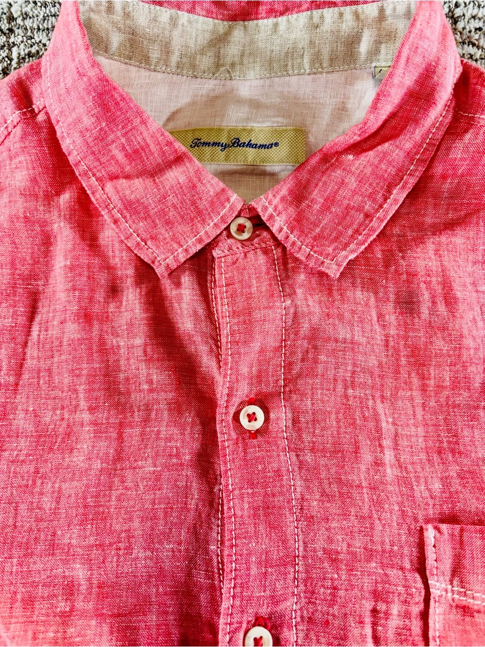 NWT Tommy Bahama Men’s XL Paradise Pink Bali Breezer L/S Linen Shirt